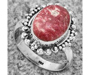 Natural Pink Thulite - Norway Ring size-8 SDR173685 R-1124, 9x12 mm