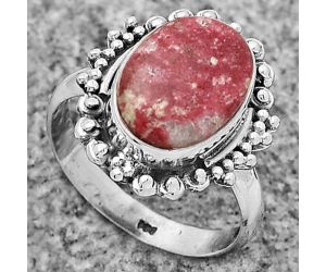 Natural Pink Thulite - Norway Ring size-7.5 SDR173691 R-1124, 8x12 mm