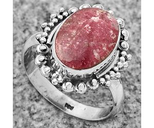 Natural Pink Thulite - Norway Ring size-7 SDR173701 R-1124, 9x13 mm