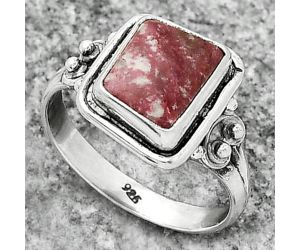 Natural Pink Thulite - Norway Ring size-7 SDR173922 R-1283, 8x9 mm