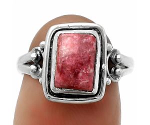 Natural Pink Thulite - Norway Ring size-7 SDR173935 R-1283, 7x9 mm