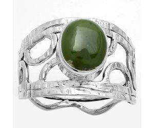 Natural Chrome Chalcedony Ring size-8 SDR174024 R-1133, 8x10 mm