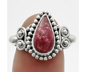 Natural Pink Thulite - Norway Ring size-8 SDR174234 R-1283, 7x12 mm