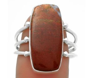 Natural Red Moss Agate Ring size-8.5 SDR174290 R-1003, 10x22 mm