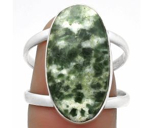 Natural Dioptase Ring size-8.5 SDR174400 R-1002, 12x22 mm