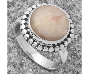 Natural Pink Scolecite Ring size-7.5 SDR174571 R-1071, 12x12 mm