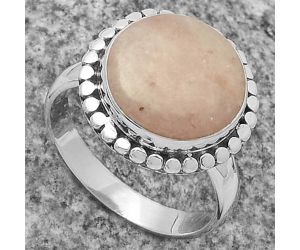 Natural Pink Scolecite Ring size-8.5 SDR174574 R-1071, 13x13 mm