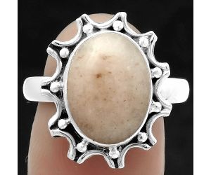 Natural Pink Scolecite Ring size-9 SDR174719 R-1189, 10x14 mm