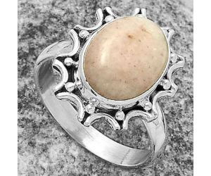 Natural Pink Scolecite Ring size-9 SDR174719 R-1189, 10x14 mm