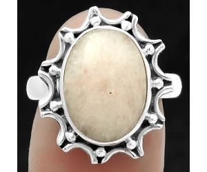 Natural Pink Scolecite Ring size-7.5 SDR174721 R-1189, 11x15 mm