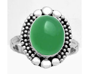 Natural Green Onyx Ring size-8.5 SDR174896 R-1154, 10x12 mm