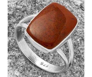 Natural Red Moss Agate Ring size-8.5 SDR174913 R-1002, 11x15 mm