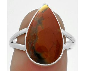 Natural Red Moss Agate Ring size-8 SDR174949 R-1002, 11x18 mm