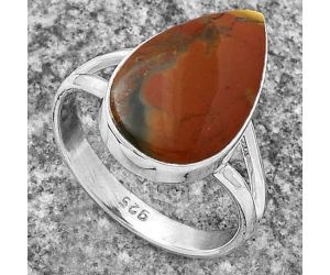 Natural Red Moss Agate Ring size-8 SDR174949 R-1002, 11x18 mm