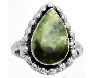 Natural Chrome Chalcedony Ring size-8 SDR175024 R-1124, 10x16 mm