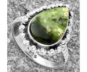 Natural Chrome Chalcedony Ring size-8 SDR175024 R-1124, 10x16 mm