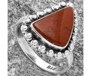 Natural Red Moss Agate Ring size-8 SDR175031 R-1124, 10x14 mm