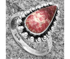 Natural Pink Thulite - Norway Ring size-7 SDR175043 R-1124, 8x16 mm