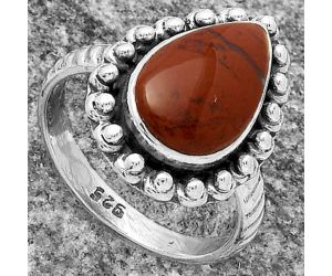 Natural Red Moss Agate Ring size-7 SDR175045 R-1124, 9x14 mm