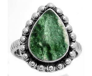 Natural Green Aventurine Ring size-8 SDR175046 R-1124, 11x15 mm