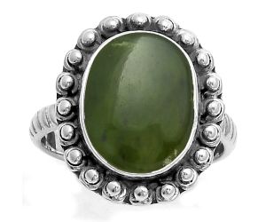 Natural Chrome Chalcedony Ring size-8 SDR175050 R-1124, 11x14 mm