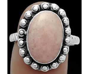 Natural Pink Scolecite Ring size-9 SDR175053 R-1124, 10x15 mm