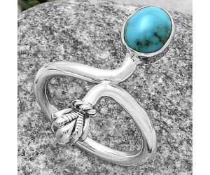 Natural Kingman Turquoise 925 Sterling Silver Ring s.7 Jewelry R-1482, 6x8 mm