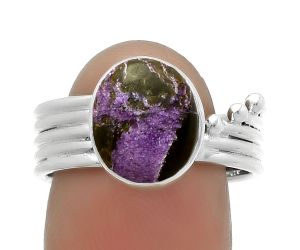 Natural Purpurite - South Africa Ring size-8.5 SDR175543 R-1492, 9x11 mm