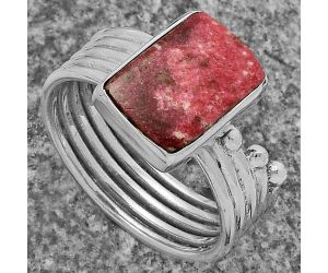 Natural Pink Thulite - Norway Ring size-7 SDR175552 R-1492, 8x12 mm