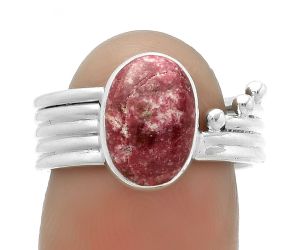 Natural Pink Thulite - Norway Ring size-7.5 SDR175553 R-1492, 8x11 mm