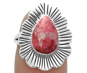 Natural Pink Thulite - Norway Ring size-7 SDR175589 R-1086, 8x12 mm