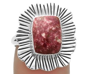 Natural Pink Thulite - Norway Ring size-8 SDR175590 R-1086, 9x12 mm