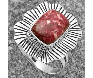 Natural Pink Thulite - Norway Ring size-8 SDR175590 R-1086, 9x12 mm