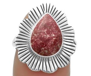 Natural Pink Thulite - Norway Ring size-7.5 SDR175605 R-1086, 9x13 mm