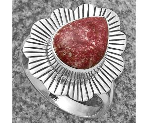 Natural Pink Thulite - Norway Ring size-7.5 SDR175605 R-1086, 9x13 mm