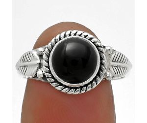 Natural Black Onyx - Brazil Ring size-8 SDR175645 R-1403, 8x8 mm