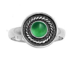 Natural Green Onyx Ring size-9 SDR175694 R-1439, 5x5 mm