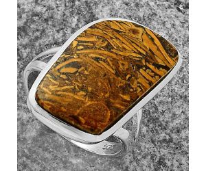 Natural Coquina Fossil Jasper - India Ring size-7 SDR175851 R-1005, 13x23 mm