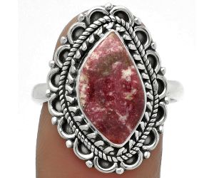 Natural Pink Thulite - Norway Ring size-9 SDR176494 R-1256, 9x15 mm