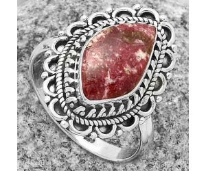 Natural Pink Thulite - Norway Ring size-9 SDR176494 R-1256, 9x15 mm