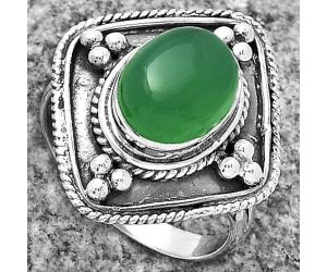 Natural Green Onyx Ring size-8.5 SDR176585 R-1258, 9x11 mm