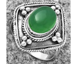 Natural Green Onyx Ring size-8 SDR176598 R-1258, 9x11 mm