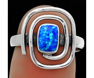 Spiral - Fire Opal Ring size-7 SDR177327 R-1485, 5x7 mm