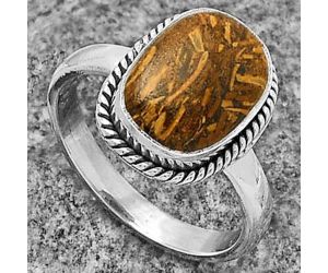 Natural Coquina Fossil Jasper - India Ring size-7 SDR177451 R-1009, 8x12 mm