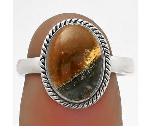 Natural Tabu Jasper Ring size-7 SDR177452 R-1009, 9x12 mm