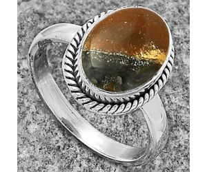 Natural Tabu Jasper Ring size-7 SDR177452 R-1009, 9x12 mm