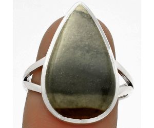 Natural Polygram Jasper Ring size-8.5 SDR177541 R-1005, 12x21 mm