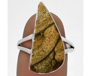 Natural Picture Jasper Ring size-7 SDR177982 R-1002, 11x23 mm