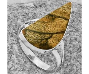 Natural Picture Jasper Ring size-7 SDR177982 R-1002, 11x23 mm