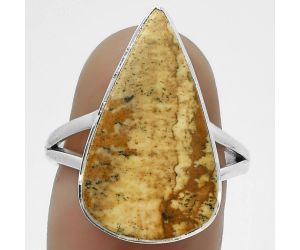 Natural Picture Jasper Ring size-8 SDR178086 R-1002, 13x22 mm